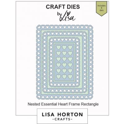 Lisa Horton Crafts Dies - Nested Essential Heart Frame Rectangle